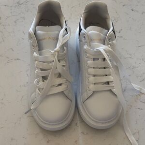 Alexander McQueen Classic White Lace-Up Sneakers
